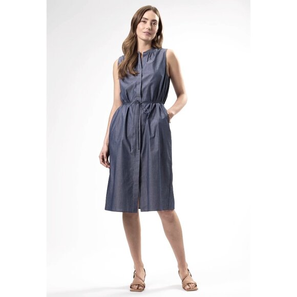 NWT Amour Vert Kylen Organic Cotton Chambray Shirt Dress - Picture 1 of 5